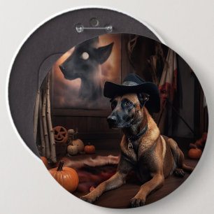 Badge Rond 15,2 Cm Scandale d'Halloween Citrouille