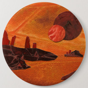Badge Rond 15,2 Cm Sci-Fi "Mer du Feu" doubles soleils, Mer de lave