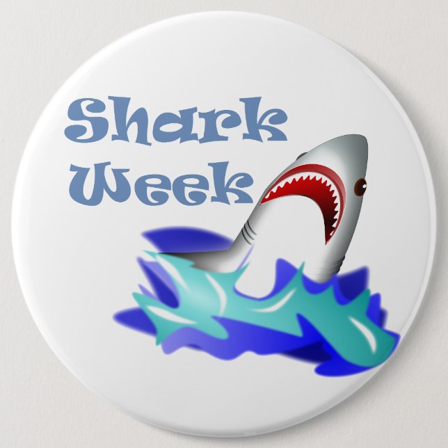 Badge Rond 15,2 Cm Semaine du requin (Devant)
