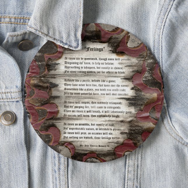 Badge Rond 15,2 Cm Sentiments (En situation)