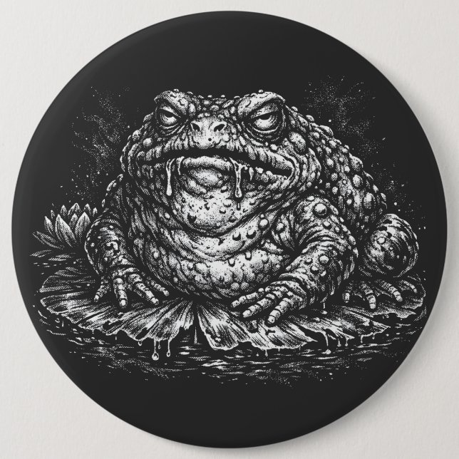Badge Rond 15,2 Cm Sigil du Crapaud Hanté par BurnsInHell (Devant)