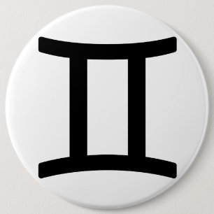 Badge Rond 15,2 Cm Signe zodiacal Gémeaux