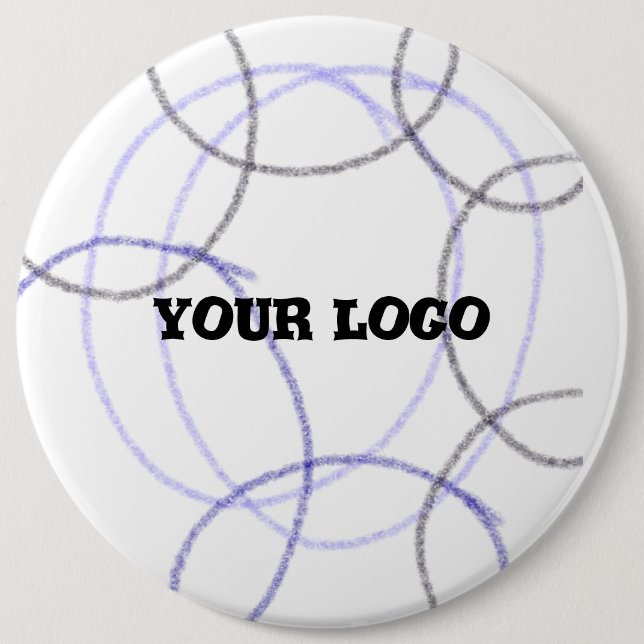 Badge Rond 15,2 Cm simple et minimal ajouter votre logo texte magnat  (Devant)