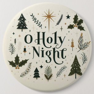 Badge Rond 15,2 Cm Simple Noël O Holy Night