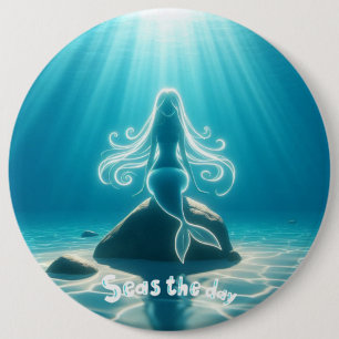 Badge Rond 15,2 Cm Sirène sous-marine éclairée
