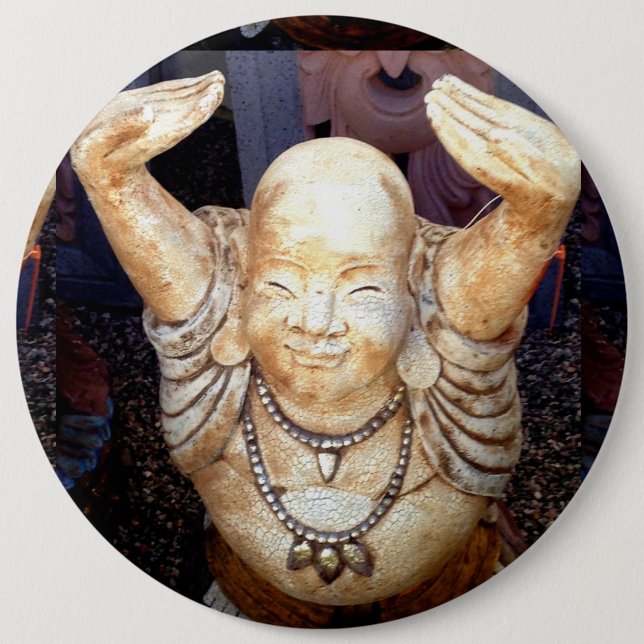 Badge Rond 15,2 Cm smiling buddha button (Devant)