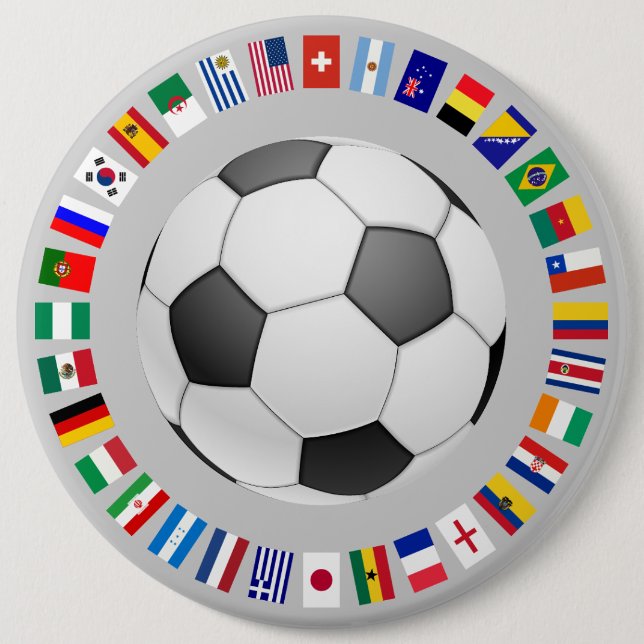 BADGE ROND 15,2 CM SOCCER (Devant)