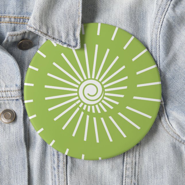 Badge Rond 15,2 Cm Soleil 13 (En situation)