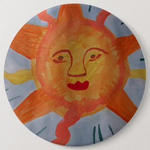 Badge Rond 15,2 Cm Soleil de feu