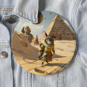Badge Rond 15,2 Cm Souris exploratrice du désert Steampunk