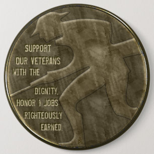 Badge Rond 15,2 Cm Soutenez nos anciens combattants