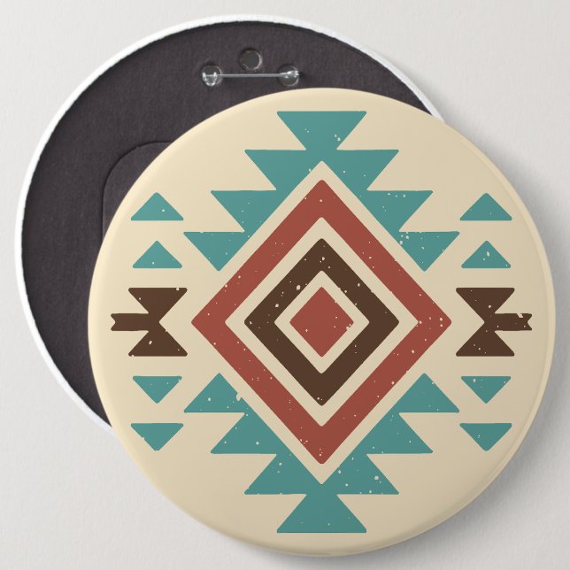 Badge Rond 15,2 Cm Southwestern Desert (Devant & derrière)