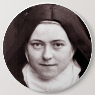 BADGE ROND 15,2 CM ST THERESE DE LISIEUX, LA PETITE FLEUR,