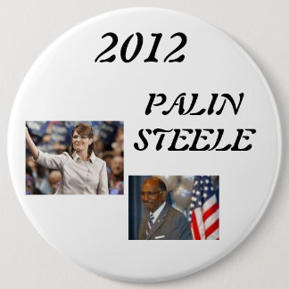 Badge Rond 15,2 Cm steele 1, palin 2012, 2012, PALINSTEELE