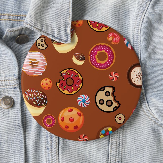 Badge Rond 15,2 Cm Sucreries 3 (En situation)