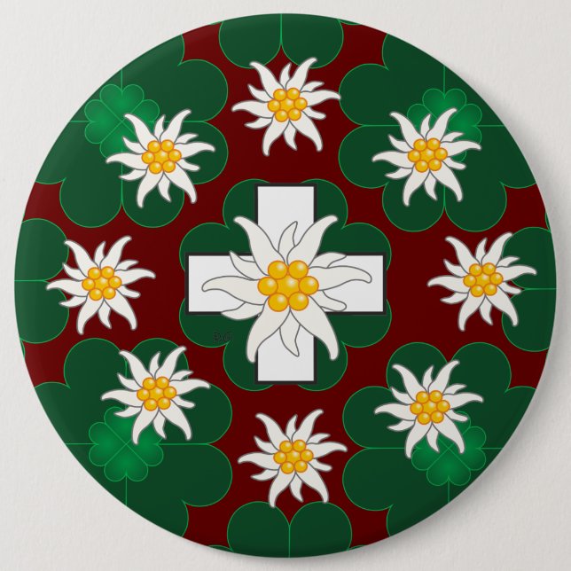 Badge Rond 15,2 Cm Suisse Svizzera (Devant)