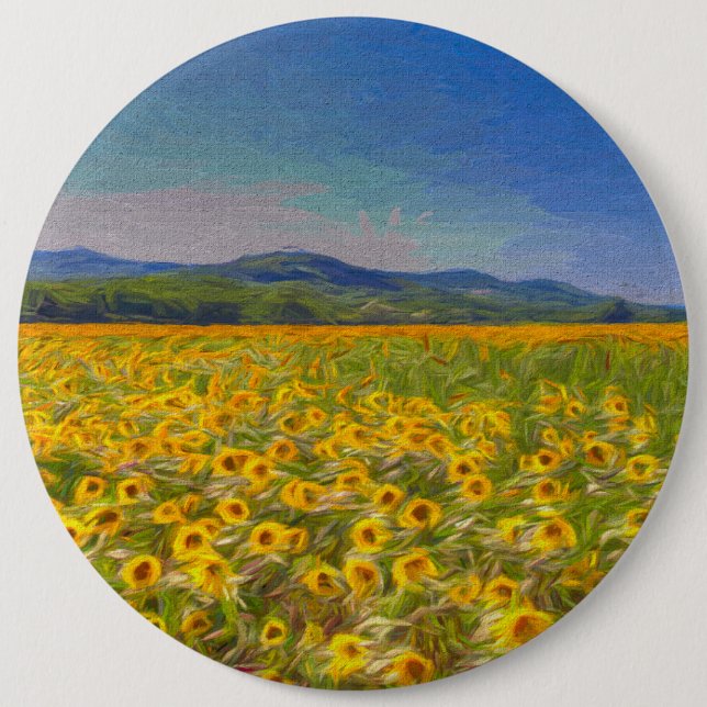 Badge Rond 15,2 Cm Sunflower Dreams Art (Devant)
