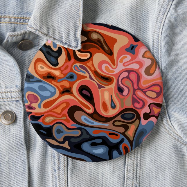 Badge Rond 15,2 Cm Surface liquide 4 (En situation)