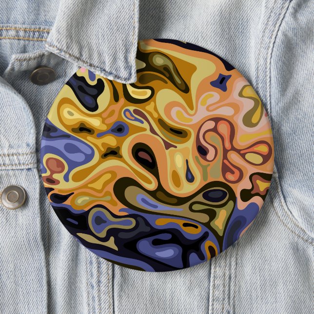 Badge Rond 15,2 Cm Surface liquide 7 (En situation)