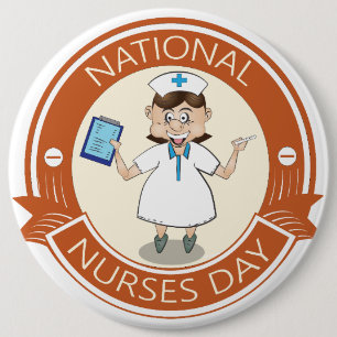 Badge Rond 15,2 Cm Symbole de la Journée nationale des infirmières