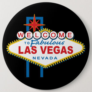 Badge Rond 15,2 Cm Symbole De Las Vegas Bienvenue