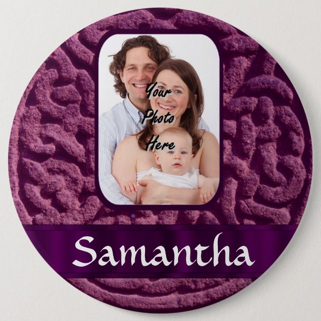 Badge Rond 15,2 Cm Symbole de nouage violet celtique (Devant)