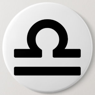 Badge Rond 15,2 Cm Symbole zodiaque Libra