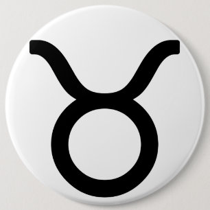 Badge Rond 15,2 Cm Symbole zodiaque Taurus