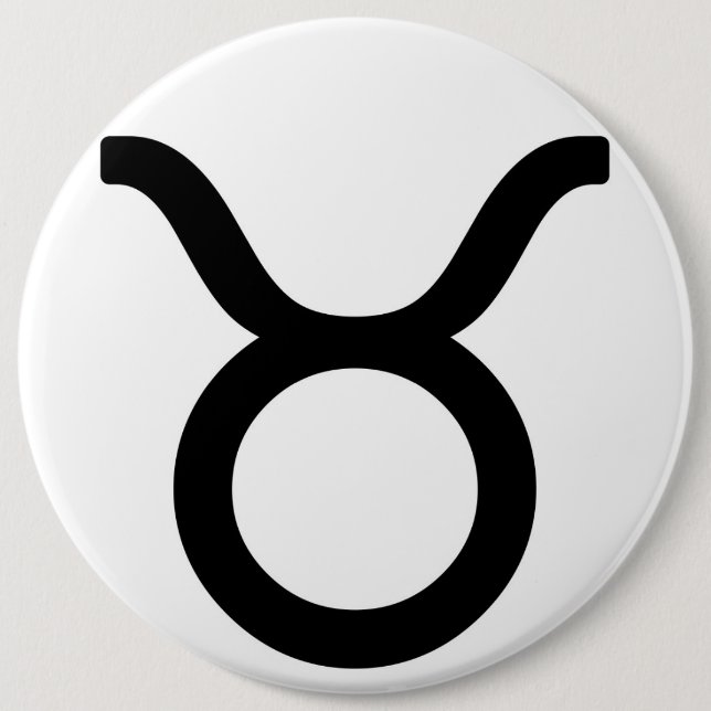 Badge Rond 15,2 Cm Symbole zodiaque Taurus (Devant)