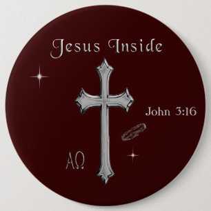 Badge Rond 15,2 Cm T-shirts Jésus