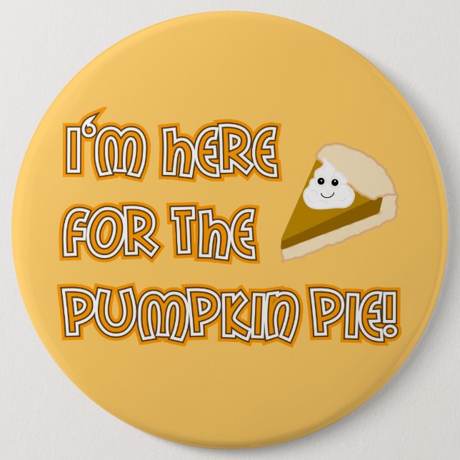 Badge Rond 15,2 Cm Tarte de citrouille (Devant)