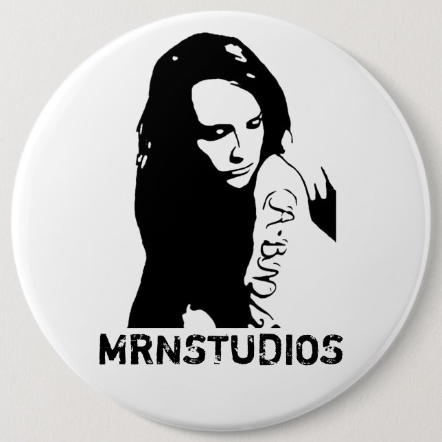 Badge Rond 15,2 Cm Tattooed girl (Devant)
