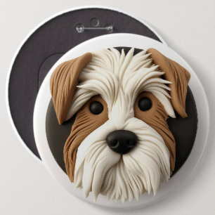 Badge Rond 15,2 Cm Tchiot Biewer Terrier inspiré 3D