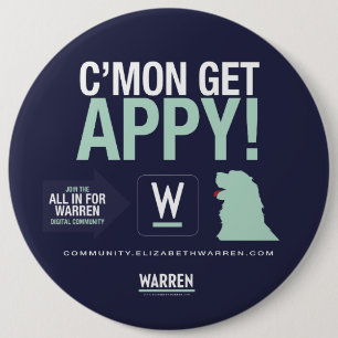 Badge Rond 15,2 Cm Terriers 2020 - Bailey - C'Mon obtenez APPY !