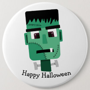 Badge Rond 15,2 Cm Tête de monstre de Frankenstein
