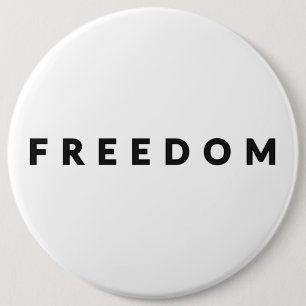 Badge Rond 15,2 Cm Texte de liberté