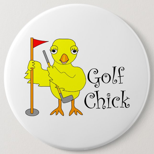 Badge Rond 15,2 Cm Texte de sélection de golf (Devant)