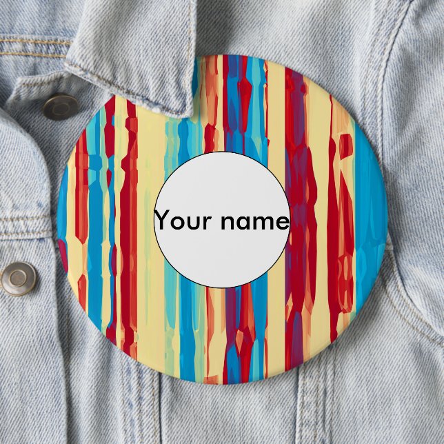 Badge Rond 15,2 Cm Texture des aquarelles (En situation)