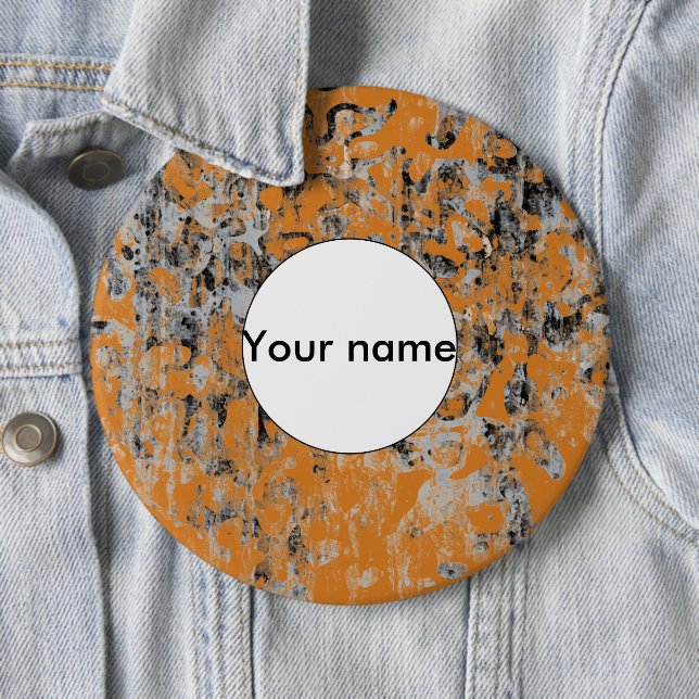 Badge Rond 15,2 Cm texture gris Brown (En situation)