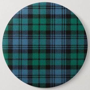 Badge Rond 15,2 Cm tissu motif tartan Campbell Button