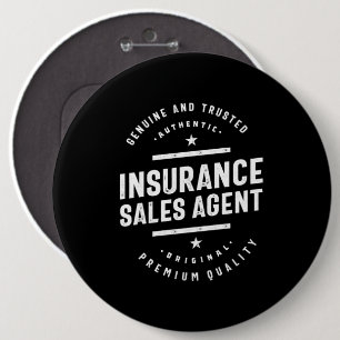 Badge Rond 15,2 Cm Titre du travail de l'agent de vente d'assurance