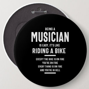 Badge Rond 15,2 Cm Titre du travail du musicien Cadeau
