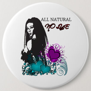 Badge Rond 15,2 Cm Tout le naturel aucun Pin de lessive