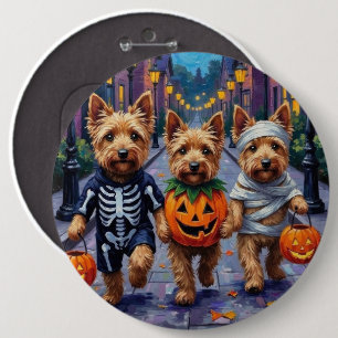 Badge Rond 15,2 Cm Trick-or-Treat Halloween Terrier Dandie Dinmont