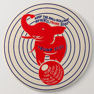 Badge Rond 15,2 Cm Trump 2020, un nouveau coup de pouce