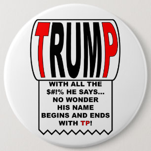 Badge Rond 15,2 Cm Trump TP!