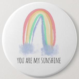 Badge Rond 15,2 Cm Tu es mon aquarelle solaire peinte en arc-en-ciel 