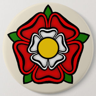 Badge Rond 15,2 Cm Tudor Rose d'Angleterre, Emblème du Pourcentage