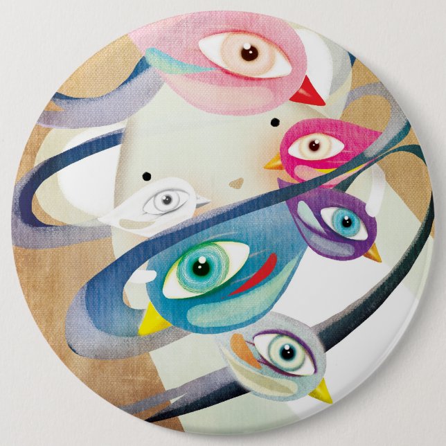 Badge Rond 15,2 Cm Un tas d'amis (Devant)