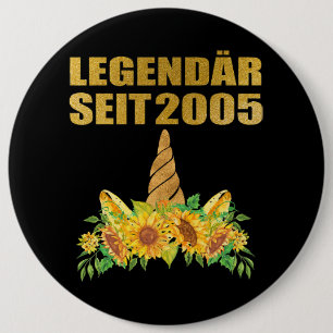 Badge Rond 15,2 Cm Unicorn Legendär Seit 2005 Einhorn 16. Geburtstags